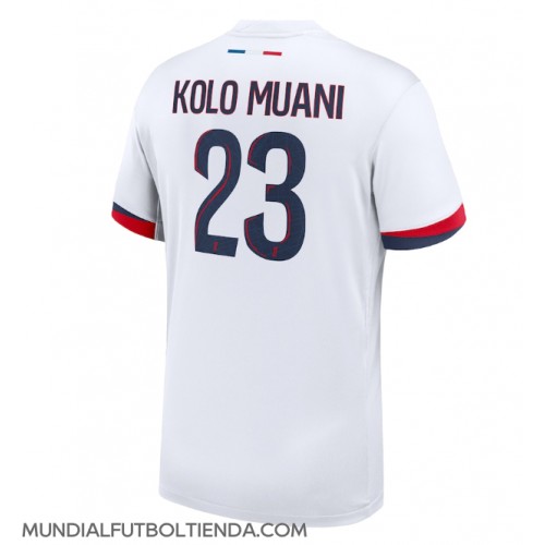 Camiseta Paris Saint-Germain Randal Kolo Muani #23 Segunda Equipación Replica 2024-25 mangas cortas